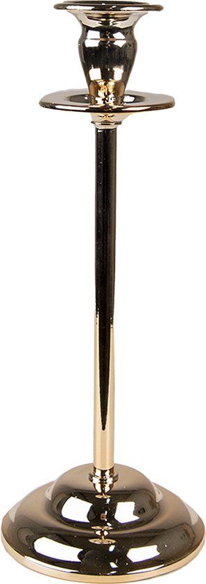Clayre & Eef Kandelaar - 25 cm - Goudkleurig - Metaal - Rond