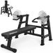 WT50-DE Presse à pectoraux - Bras indépendants - Banc de musculation pliable - Capacité de charge 400 kg - Pour développé couché et développé militaire - Appareil de fitness multifonctionnel pour la maison - Noir