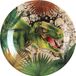 Santex Feest wegwerpbordjes - Dinosaurus - 10 stuks - 23 cm - Bruin/Groen