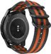 Strap-it Nylon gesp smartwatch bandje - zwart/oranje