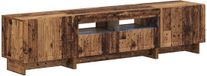 vidaXL 3-delige LED TV-kast EDE Oud hout Bewerkt hout