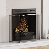 Fire Vida Denton Fire Screen Tinnen Guard Cover met 3 panelen Spark Shield Protector Fireside