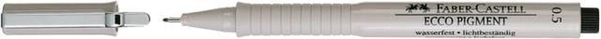 Faber-Castell tekenpen Faber Castell Ecco Pigment 0,5 mm zwart FC-166599