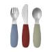 Scandi Living Ensemble de couverts en silicone Dine 3 pièces Vert-bleu