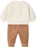 Vertbaudet 3-delige babyset geboorte ecru lange mouw sjaalkraag 100% polyester maat 74