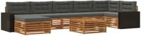 vidaXL - Acacia Hout Loungeset - Natuurlijk en Antraciet