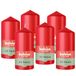 Bolsius - Gladde Stompkaarsen - Rood - 12 cm - 6 Stuks - Decoratieve Kaarsen - Bevat Plantaardige Was - Zonder Palmolie