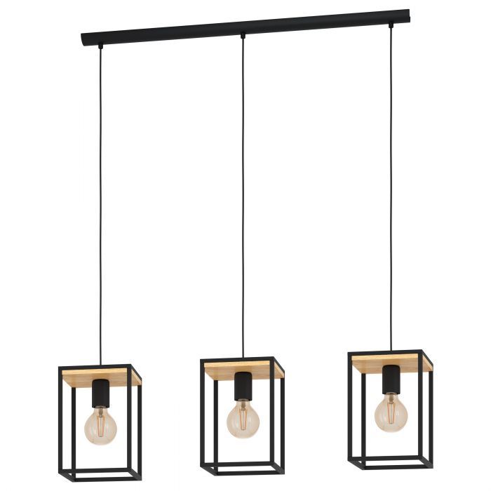 EGLO Libertad Hanglamp - Zwart - E27 - 110cm