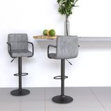 Maison Exclusive - Lot de 2 tabourets de bar en velours gris clair