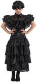 CHAKS Wednesday Addams Family Baljurk Kind - Zwart, Polyester, Maat 152