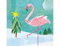 Papieren Winter Flamingo Papieren servetten, 33 x 33 cm, 20 stuks