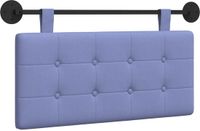 vidaXL - Hangend hoofdbord - Stof - Jeans blauw