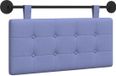 vidaXL - Hangend hoofdbord - Stof - Jeans blauw