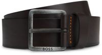 BOSS Leren Riem Jeeko W95 Donkerbruin