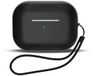 Hurtel Étui en silicone pour Airpods 1 & 2 avec bracelet - Noir