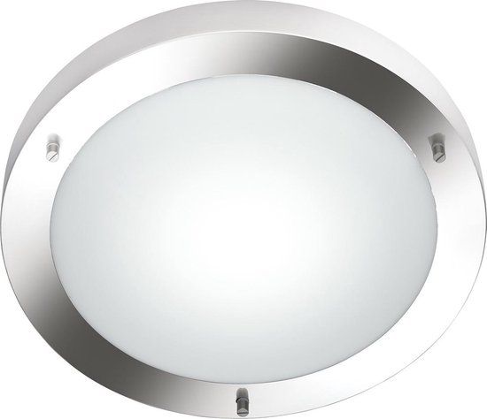 BES LED Trion Condi - LED Plafondlamp - Ø310mm - Mat Nikkel - IP44 - E27
