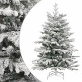 vidaXL Kunstkerstboom met scharnieren en sneeuw 210 cm