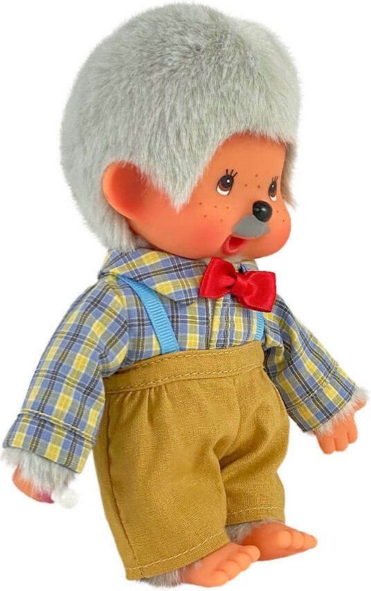 Monchhichi - 20 cm Grootvader - Pop - Katoen - Multi