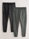 Next - Heren - Athleisure Cuffed Joggers 2 Pack - Zwart
