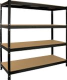 MonsterShop Q-rax Stellingkast - Zwart - 160x60x160 cm - 1400kg Draagvermogen