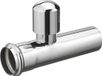 Sub Wiesbaden Chroom muurbuis recht met beluchter 32mm