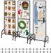 VEVOR Panneaux muraux modulables Panneaux muraux 60x164cm Étagère de présentation roulante 3 pièces