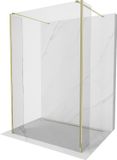 Mexen Kioto paroi de douche autoportant 115 x 200 cm, transparent, doré