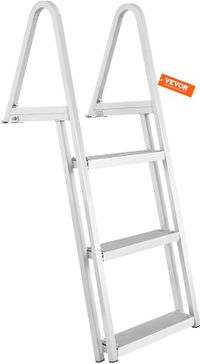 Vevor Leunladder 3 Treden 159kg Boot Leunladder Afneembaar 610x455x1225mm