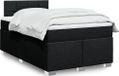 Maison Exclusive - Sommier à lattes de lit avec matelas noir 120x190 cm tissu