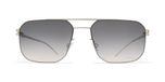 Mykita Rhys Lunettes de soleil unisexe argentées carrées grises 57mm