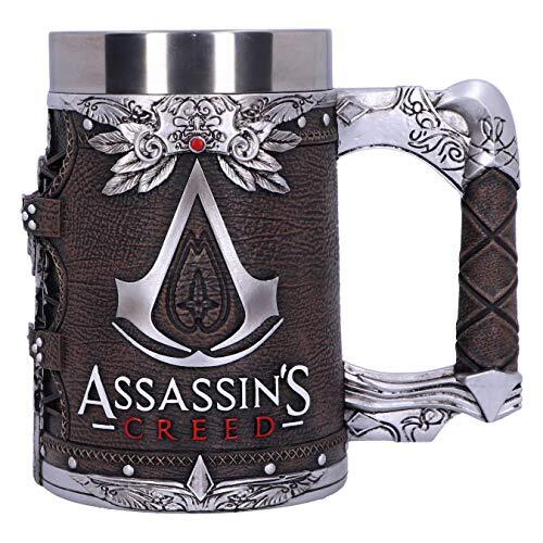 Nemesis Now Officieel gelicentieerde Assassins Creed Brotherhood Brown Hidden Blade Game Tankard, hars, 15.5cm