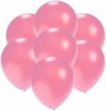 Shoppartners Bv Kleine metallic roze party ballonnen - 15x stuks - van 13 cm