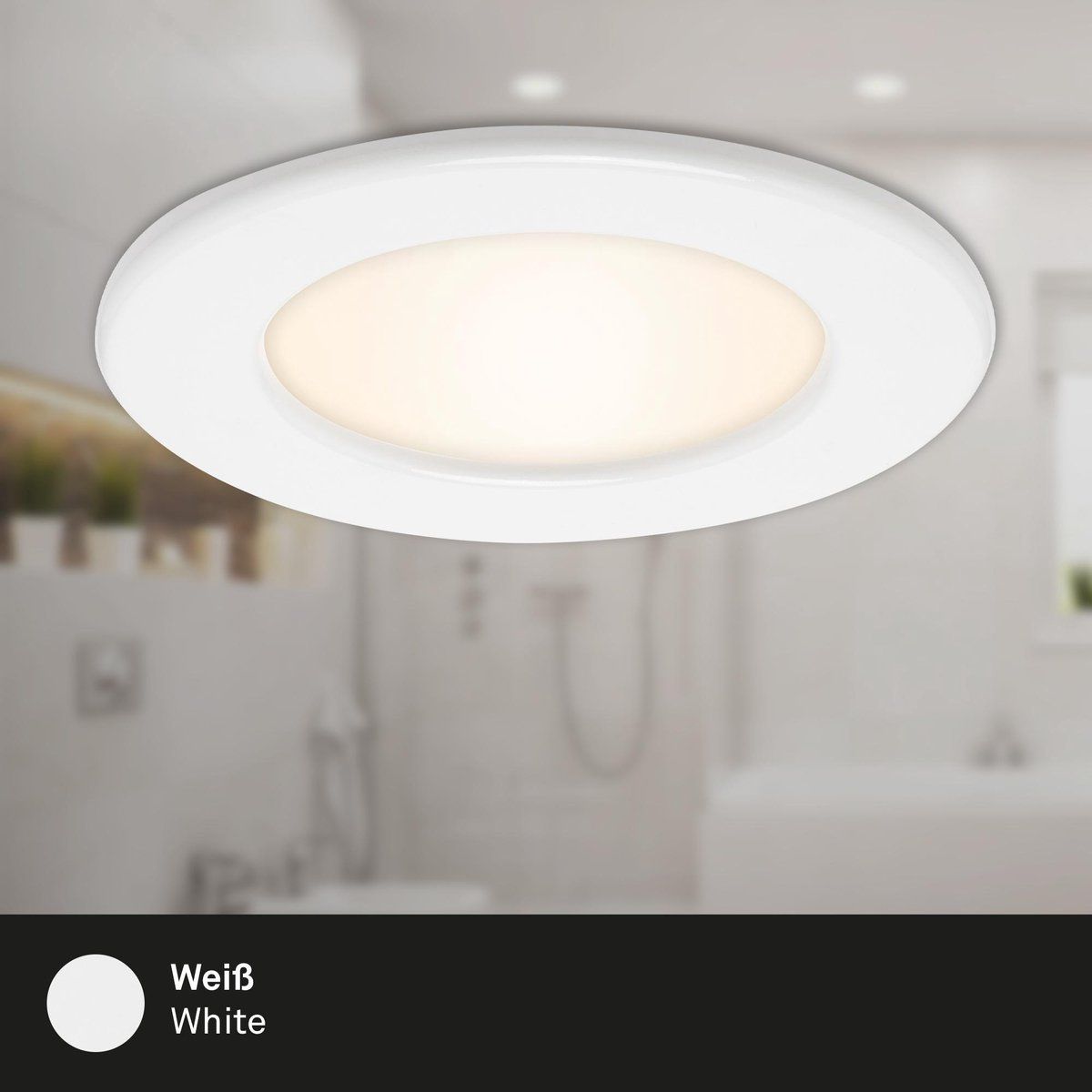 Briloner Leuchten THIN Inbouwspots - Wit - Set van 3 - LED - IP44