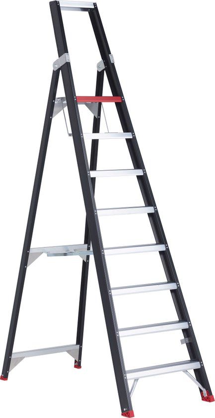 Altrex Taurus 8 treeds Magazijntrap - Werkhoogte 3.90m - Enkel oploopbaar