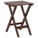 Icecat table d'appoint pliable bois de peuplier massif brun