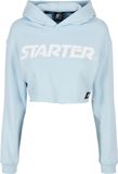 Starter Black Label Logo icewaterblue Crop Hoodie - XS - Blauw