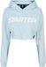 Starter Black Label Logo icewaterblue Crop Hoodie - XS - Blauw