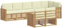 vidaXL Buiten bankenset 8 st Wit en crèmekleurig Polyester