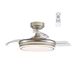 wonderlamp ILSA Mini-led-plafondventilator met intrekbare vleugels, stille DC-motor, 3 CCT dimbaar, 45 W, nikkel