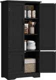 HOMCOM Keukenkast Hout 60x30x123cm Zwart