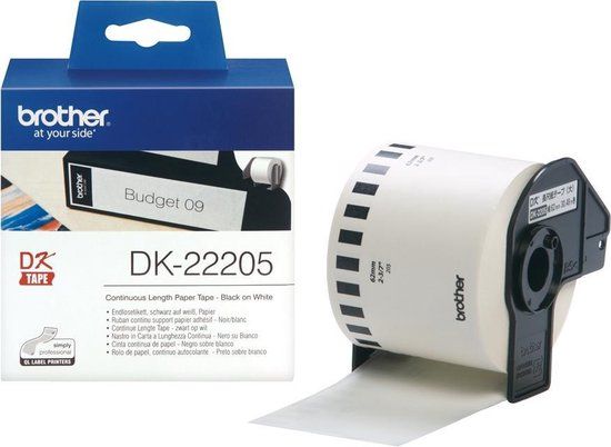 Brother Etiket DK-22205 62mm 30-meter wit papier