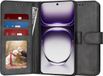 Techsuit Diary Book Wallet Case hoesje pour Oppo Reno12 - Noir