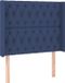 vidaXL Hoofdbord Stof Blauw 93x16x118/128 cm