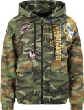 Rock Rebel by EMP camouflage overgangsjas met print en patches - Dames - M