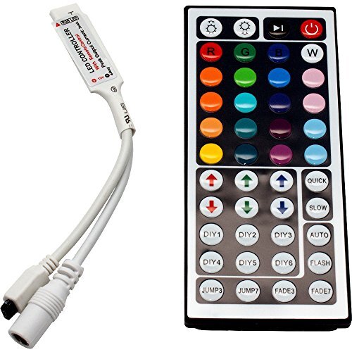 Seki RGB IR besturing met 24 of 44 toetsen in standaard of mini-uitvoering voor LED RGB strips (44 toetsen mini)