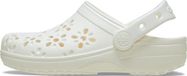 Crocs Klassieke uniseks kinderklompen met uitgesneden bloemenpatroon, krijt, 9 UK