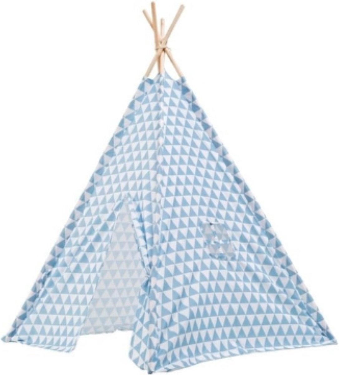 Lucy's Living Luxe Tipi Tent TRIANGL blauw - 120 x 120 x 150 cm - wigwam speeltent - tipi tent kinderen - speeltent kinderen - jongens en meisjes - speelgoed