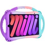 TopEsct Kinderhoesje voor iPad Mini 6e Generatie Zwaar uitgevoerde schokbestendige hoes, kindveilige beschermende kinderhoes met drie handvatten standaard voor 8,3 inch iPad Mini 6 (Pupel en