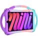 TopEsct Kinderhoesje voor iPad Mini 6e Generatie Zwaar uitgevoerde schokbestendige hoes, kindveilige beschermende kinderhoes met drie handvatten standaard voor 8,3 inch iPad Mini 6 (Pupel en