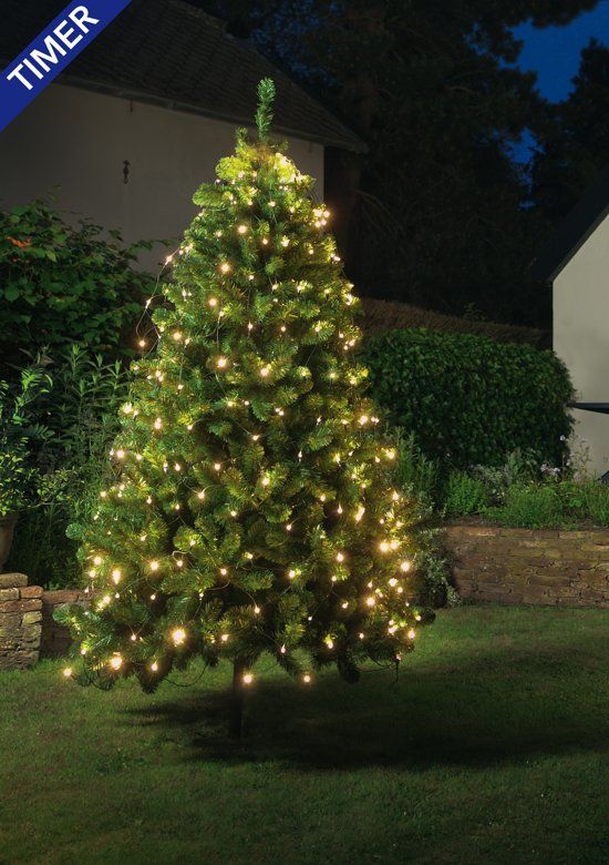 Kerstverlichting LED netverlichting voor kerstboom 240 lampjes warm wit 170-210 cm